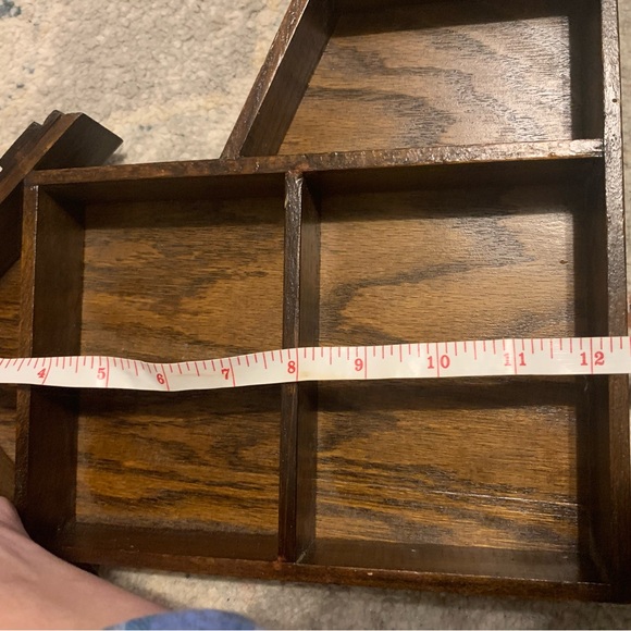 2 Vintage Wood House Shaped Trinket Knick Knack Display Shelf Miniatures - Picture 7 of 10